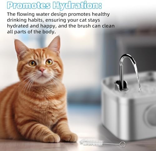 Cat Water Fountain Replacement Accessories Set with Cleaning Brush - Image 5