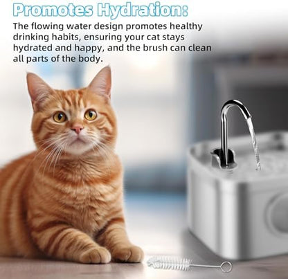 Cat Water Fountain Replacement Accessories Set with Cleaning Brush - Image 5