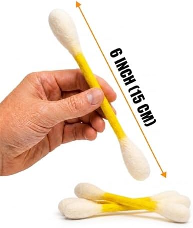 Glaciart One Swabs Cat Toys with Catnip - 6 Pk | Durable for Chew, Cute Cat Toys Interactive Kitty for Boredom, Exercise, & Play | Filled w/Organic Catnip for Anxiety & as Digestive Aid | Gift Idea - Image 2