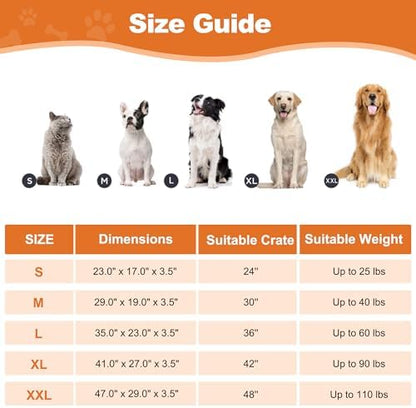POCBLUE Deluxe Washable Dog Bed for Medium/Large Dogs Dog Crate Mat 29 Inch Comfy Fluffy Kennel Pad Anti-Slip for Dogs Up to 40 lbs, 29"x19", Grey - Image 6