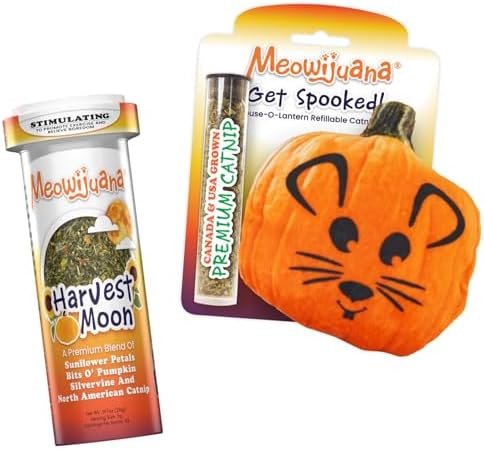 Meowijuana Fall Pumpkin Cat Toy and Blend Bundle | High-Potency by Meowijuana
