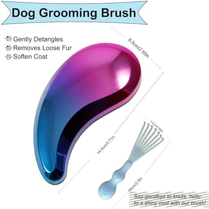 Gentle Grooming Puppy Brush with Gift Box (Gradient Color) - Image 2