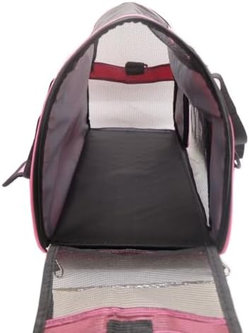 ZaneSun Cat Carrier,Soft-Sided Pet Travel Carrier for Cats,Dogs Puppy Comfort Portable Foldable Pet Bag Airline Approved (LightPink) - Image 4