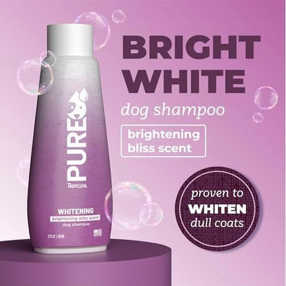 TropiClean Pure Dog Whitening Shampoo, Tear Stain & Odor Remover, 22oz - Image 2