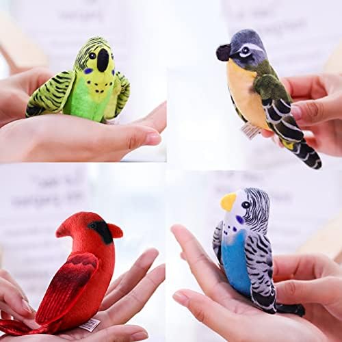 Cat Catnip Toys Interactive Cats 4pcs Kitten Plush Nip Chew Bird Toy with Crinkle Paper Pet Best Treats Stuffed Pillow Cute Teething Play Gifts Soft Kick Sound Supplies for Indoor Kitty - Image 4