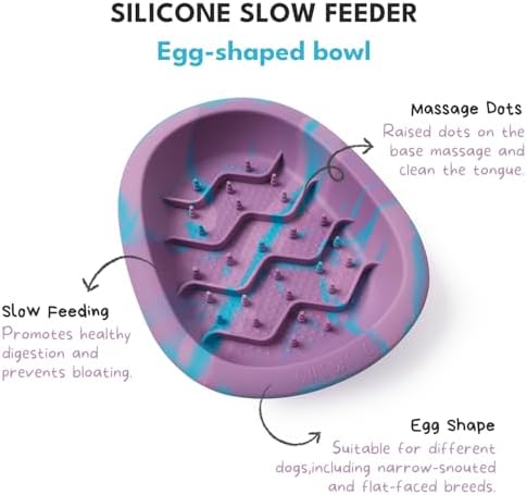CHEWFFON Dog & Cat Lick Mat Bowls with Suction Cups, Blueberry - Image 2