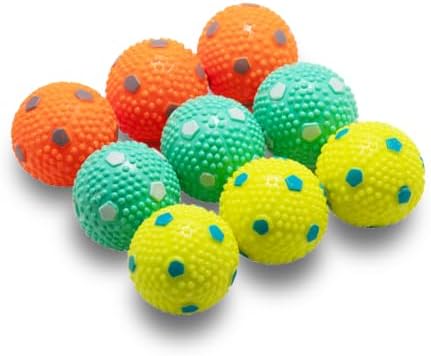 Dog Toy Balls for Small Dogs & Puppies, Chew & Chase Interactive 2” Soft Latex Balls, Durable Dogs Play Balls for Indoor/Outdoor (9 Pcs) by HOME