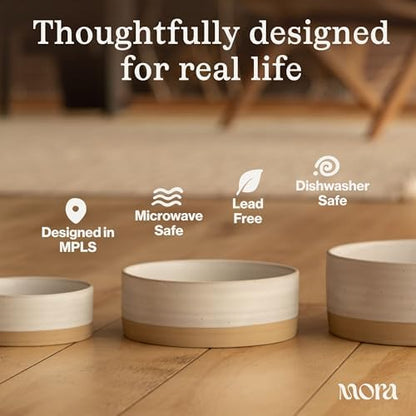 Mora Ceramic Pet Bowl Size Large - Food/Water Dish for Large Dogs, Cats, Great Dane, Mastiff, ect. 50oz or 8 Cups - Basic Bowls for Your Large Dog or Cat, Mix and Match for a Set - Liquorice - Image 4