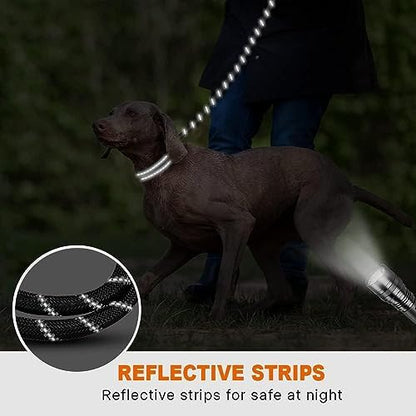 Taglory Rope Dog Leash for Medium Large Dogs, 6 FT Padded Handle, Black - Image 5
