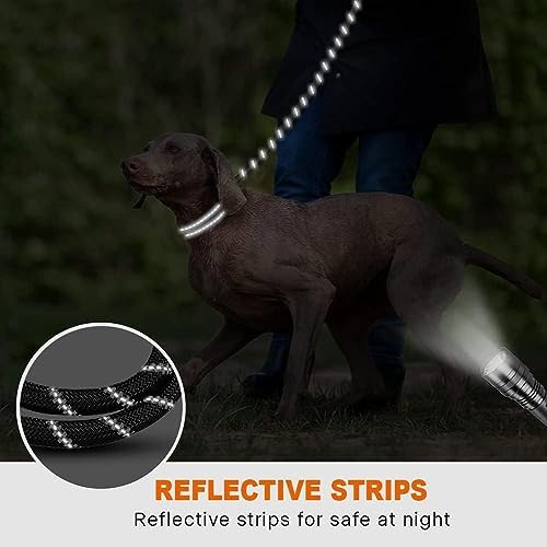 Taglory Rope Dog Leash for Medium Large Dogs, 4 FT Padded Handle, Black - Image 5