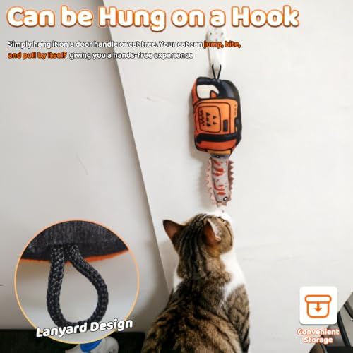 Catnip Toy [2000mg Premium Catnip], Chainsaw Style Cat Kicker Toy - Image 4