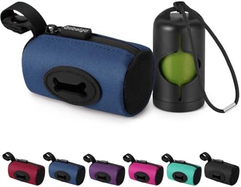 Gobeigo 2-in-1 Dog Poop Bag Holder【Easy Pull-Out Version】(Navy Blue) by Gobeigo