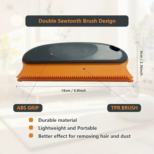 Paws & Co. Pet Hair Remover for Dogs Cats - 4-in-1 Cleaning Kit with Grooming Brush, Massage Comb & Dustpan - Fur Cleaner for Furniture, Carpet, Car, Sofa - Image 5