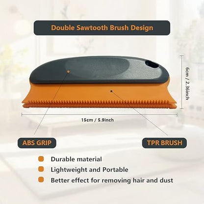 Paws & Co. Pet Hair Remover for Dogs Cats - 4-in-1 Cleaning Kit with Grooming Brush, Massage Comb & Dustpan - Fur Cleaner for Furniture, Carpet, Car, Sofa - Image 5