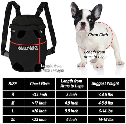 FEimaX Dog Carrier Backpack Pet Legs Out Front Cat Travel Bag, Adjustable Puppy Backpacks Carriers Hands-Free for Small Medium Dogs Cats Hiking Traveling Camping Daily Walking - Image 4