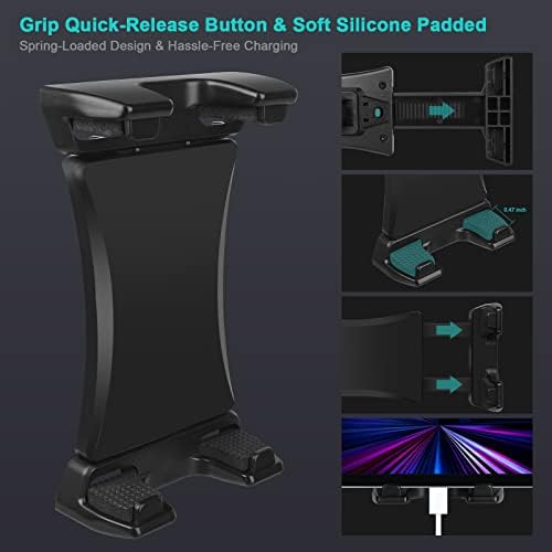 Car Dashboard Windshield Tablet Mount, 13" Long Arm Gooseneck, 360° Flexible Window Suction Cup Holder for Truck SUV, for iPad Pro 12.9/11/10.5/9.7/Air/Mini 6 5 4, Galaxy, 4.7"-12.9" Tab&Phone - Image 3
