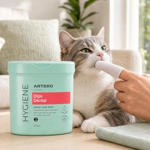 ARTERO Disposable Teeth Cleaning Wipes for Dogs and Cats - 50 Wipes - Image 7