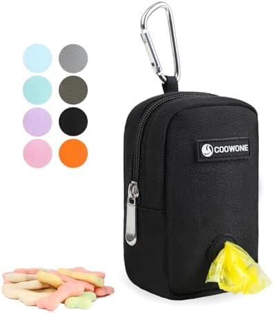 Dog Treat Pouch Dog Poop Bag Holder For Leashes, Pets Snack Container With Inner Mesh Bag, Puppy Supplies Perfect For Training And Walking - Hands Free Dog Waste Bag Dispenser -Dog Travel Accessories by COOWONE