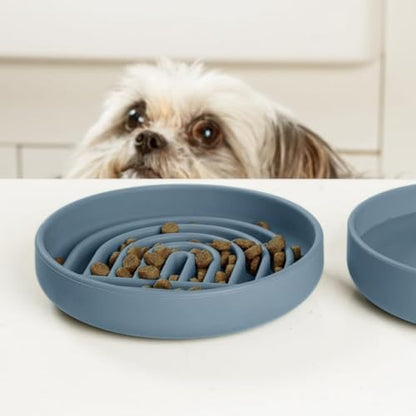 Slow Feeder Dog Bowl - Silicone Dog Bowl, Small, 6" x 1.25" - Ocean - Image 6