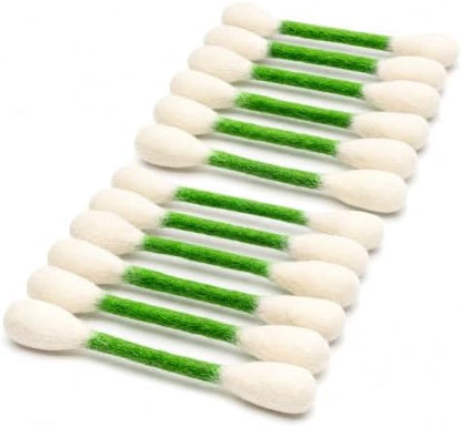Glaciart One Swabs Cat Toys with Catnip - 12 Pk | Durable for Chew, Cute Cat Toys Interactive Kitty for Boredom, Exercise, & Play | Filled w/Organic Catnip for Anxiety & as Digestive Aid | Gift Idea by GlaciartOne