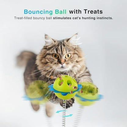 ALL FOR PAWS Interactive Cat Puzzle Feeder, Slow Feeder with Teaser Ball, Treat Maze Feeder & Brain Toy, Mentally Stimulating Enrichment Toy for Kittens & Indoor Cats - Image 7