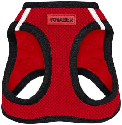 Voyager Step-in Air Dog Vest Harness - Red/Black Trim, Medium by BestPetSuppliesLLC