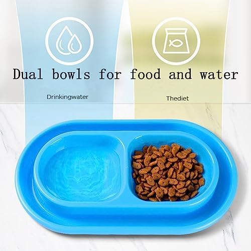 Cat Kitten Dish Dog Puppy Feeder Pet Bowl 3 Colors New Light Blue - Image 6