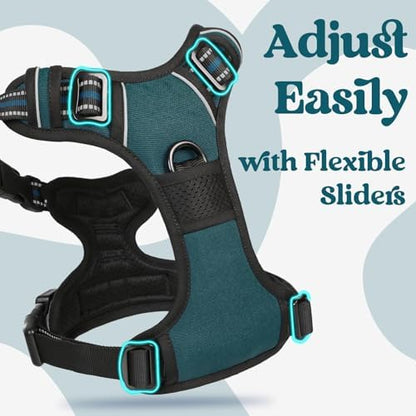 rabbitgoo Dog Harness Medium Sized, Updated Easy On & Off with 3 Buckles - Image 4