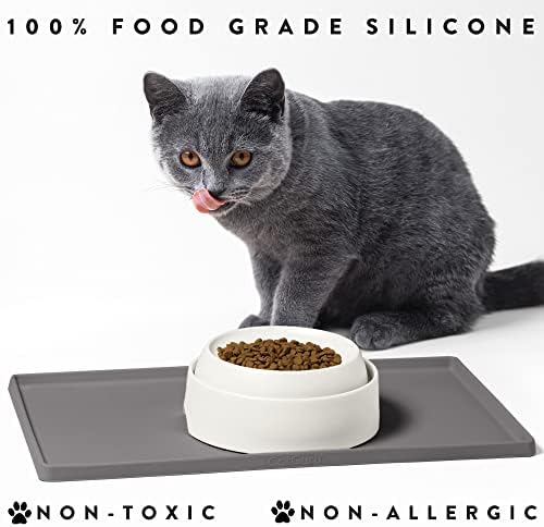 CatGuru Premium Cat Food Mat, Silicone Feeding Mat for Food and Water Bowls - Image 6