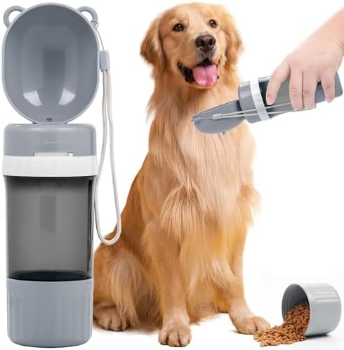 Pet Water Bottle Leak Proof Portable - Dog Water Dispenser with Drinking Bowl, Puppy Travel Accessories for Outdoor Walking, Hiking, Running by Unknown