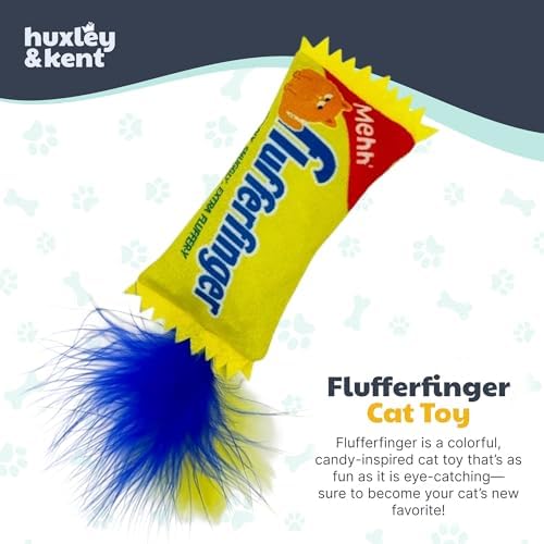 Huxley & Kent Plush Crinkle Catnip Cat Toy, Flufferfinger - Image 2