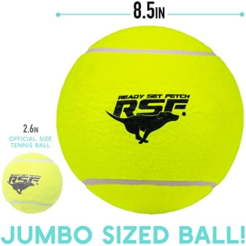 Franklin Sports Ready Set Fetch Oversized Dog Tennis Ball - 8.5" - Image 2