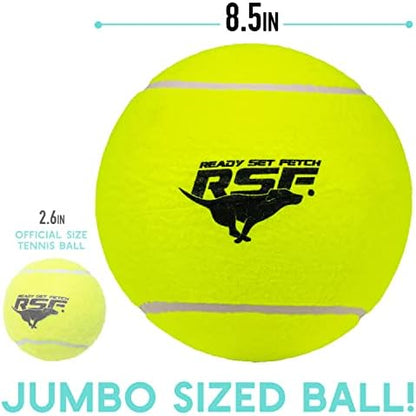 Franklin Sports Ready Set Fetch Oversized Dog Tennis Ball - 8.5" - Image 2