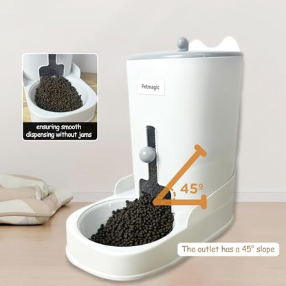 Gravity Cat Feeder By Petmagic,Cat Food and Water Bowl Set. - Image 3