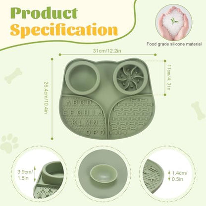Silicone Lick Mat for Dogs with Suction Cups, Slow Feeder Dog Bowls & Dog Lick Mat for Anxiety Relief, Snuffle Mat for Dogs, Dog Food Bowl & Cat Food Bowl, Slow Feeder Cat Bowl for Wet & Dry Treats - Image 2