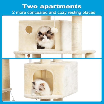 Hey-brother Cat Tree Tower with Sisal Scratching Posts, Big Condo, MPJ020M - Image 5