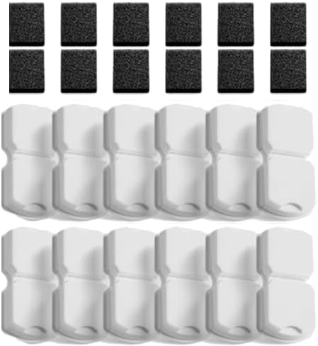 GIOTOHUN Cat Water Fountain Filter Replacement: 24 Cat Fountain Filter - 24 Pet Fountains Filters - 12 Filters & 12 Sponges - Suitable for ATMZIQXR GIOTOHUN KOOGMOON UMOCUOY IHOUONE HOOISE by GIOTOHUNPetLife