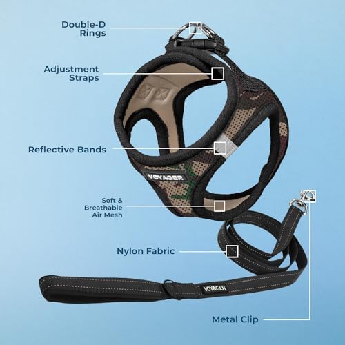 Best Pet Supplies Voyager Step-in Air All Weather Mesh Harness and Reflective Dog 5ft Leash Combo with Neoprene Handle, for Small, Medium and Large Breed Puppies - Army/Black Trim, XX-Small - Image 3