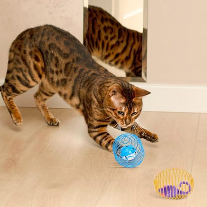 Jecery 5 Pcs Cat Toys Spring,Mouse and Bell,Multicolor - Image 5