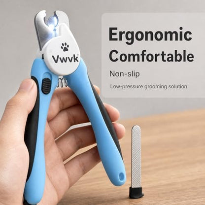 Dog Nail Clippers with Light, Professional Toenail Clippers for Thick Toenails, LED Illuminated Pet Nail Trimmer to See Bloodline, Safety Guard & Blade Lock, for Dogs & Cats - Image 4