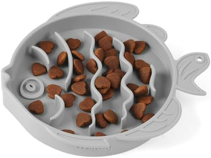 Coomazy Slow Feeder Cat Bowl Silicone Pet Puzzle Feeder for Slow Eating by Coomazy