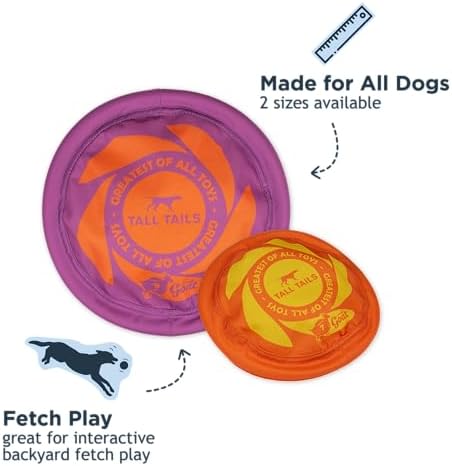 Tall Tails G.O.A.T. Greatest of All Toys Sport Flyer Fetch Toy for Dogs, Medium - Image 4