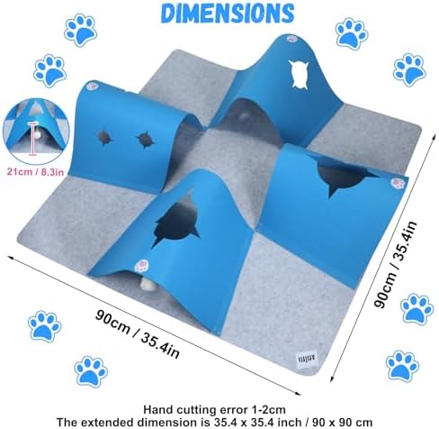 4-Way Cat Tunnels for Indoor Cats, Interactive Toys with Plush Ball - Image 2