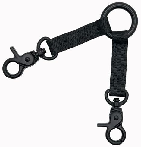 Double Clip Dog Leash for Two Dogs,Double Headed Hook Pet Safety 2 Way Coupler with Nickel Plated Swivel Clip by dellastella