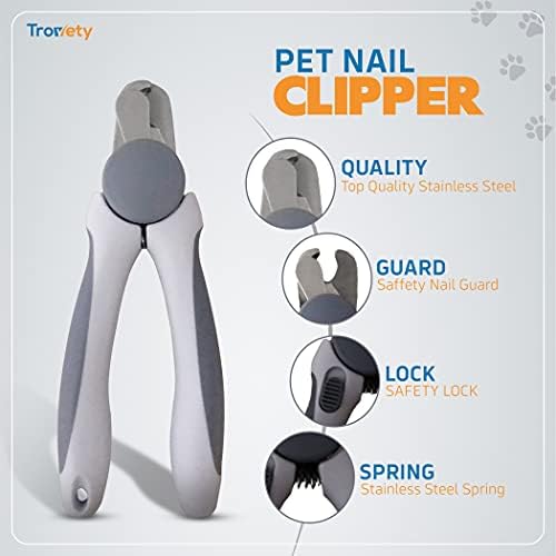 Dog Nail Clippers and Trimmer, Cat Nail Cutter with Safety Guard to Avoid Over Cutting, Pet Grooming Tool with Sharp Blade, Clipper for Dog Nails for Small, Medium & Large Breed - Image 2