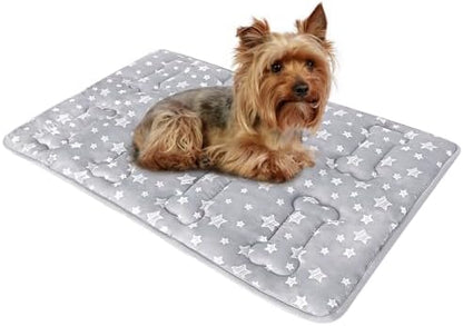 Dog Crate Mat (24" X 18"), Soft Dog Bed Pad Mat with Cute Prints by Moonsea