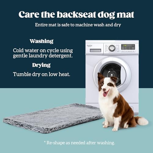 PELZIN Stoutwool Chew Proof Dog Car Seat Cover for Back Seat - Water Resistant Rear Seat Protector - Dual-use Car Dog Mat for Aggressive Chewers - Tough - Potable - Machine Washable, Charcoal - Image 6
