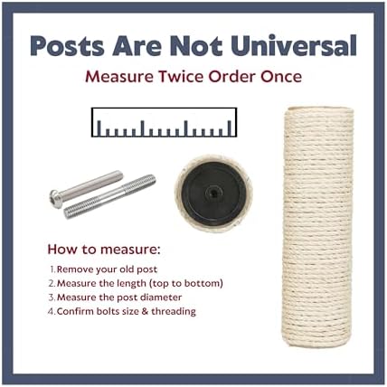 TRIXIE Replacement Sisal Post for Cat Scratching Posts, Backup Scratcher for Indoor Cat Furniture, Trees and Towers, 3.5 in x 11.8 in (9 x 30 cm) - Image 3