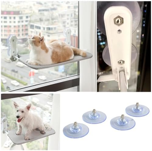 4 Pack Cat Window Perch Suction Cup Replacement with Screws 85mm Sturdy Strong Hanging Holder Suction Cups for Cat Window Perch Cordless Hammock Foldable Cats Bed Seat - Image 7
