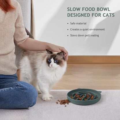 Coomazy Slow Feeder Cat Bowl Silicone Pet Puzzle Feeder for Slow Eating - Image 6